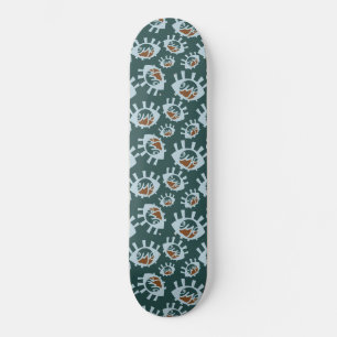 Funny Eyes Pattern Skateboard