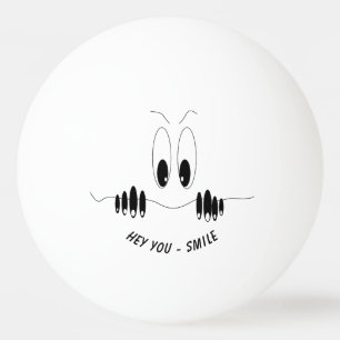 Funny Eyes Pong Ball Smile - Benutzerdefinierter T Tischtennisball