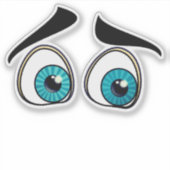 Funny Eyes Sticker (Vorderseite)