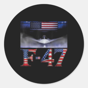 Funny F47 Fighter Jet Trump Shirt F-47 Jet Fighter Runder Aufkleber