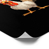 Funny F-Awk-F Chicken F-Caw-F Rooster Pun Retro Vi Poster (Ecke)