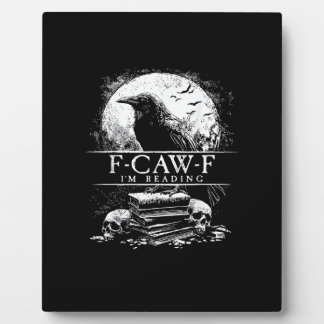 Funny F-Caw-F Books Skulls Gothic Fotoplatte