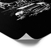 Funny F-Caw-F Books Skulls Gothic Poster (Ecke)