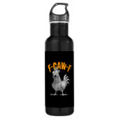 Funny F Caw F Chicken Classic Retro Style Edelstahlflasche (Vorderseite)