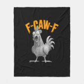 Funny F Caw F Chicken Classic Retro Style Fleecedecke (Vorderseite)