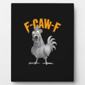 Funny F Caw F Chicken Classic Retro Style Fotoplatte (Vorderseite)