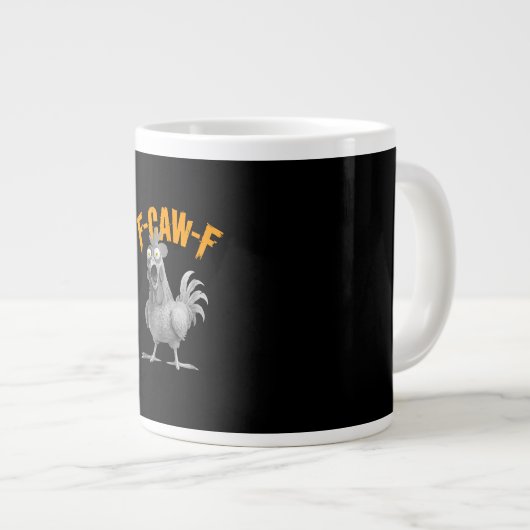 Funny F Caw F Chicken Classic Retro Style Jumbo-Tasse (Vorderseite Rechts)