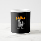 Funny F Caw F Chicken Classic Retro Style Jumbo-Tasse (Vorderseite)