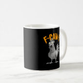 Funny F Caw F Chicken Classic Retro Style Kaffeetasse (VorderseiteRechts)