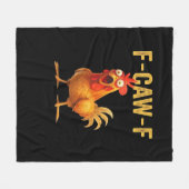 Funny F Caw F Chicken Creative Casual Design Fleecedecke (Vorderseite (Horizontal))