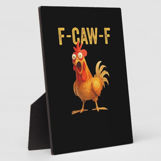 Funny F Caw F Chicken Creative Casual Design Fotoplatte (Seite)