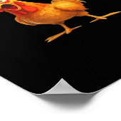 Funny F-Caw-F Chicken Creative Casual Poster (Ecke)