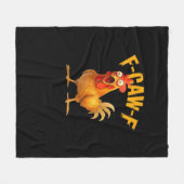 Funny F-Caw-F Chicken F-Caw-F Chicken Classic Cool Fleecedecke (Vorderseite (Horizontal))