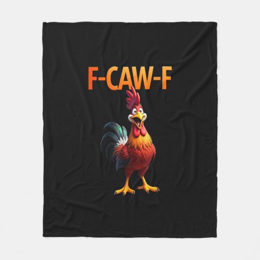 Funny F-Caw-F Chicken F-Caw-F Chicken Gothic Vinta Fleecedecke (Vorderseite)