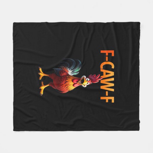 Funny F-Caw-F Chicken F-Caw-F Chicken Gothic Vinta Fleecedecke (Vorderseite (Horizontal))