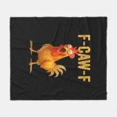 Funny F-Caw-F Chicken F-Caw-F Chicken Minimal Clea Fleecedecke (Vorderseite (Horizontal))