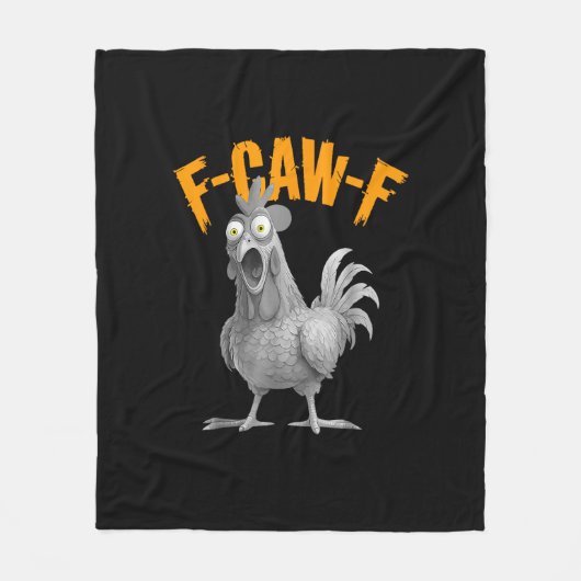 Funny F-Caw-F Chicken F-Caw-F Chicken Retro Classi Fleecedecke (Vorderseite)