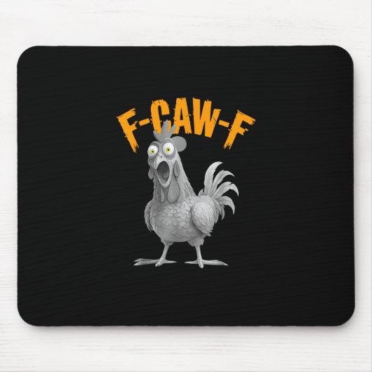 Funny F-Caw-F Chicken F-Caw-F Chicken Retro Classi Mousepad (Vorne)