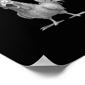 Funny F-Caw-F Chicken F-Caw-F Chicken Retro Classi Poster (Ecke)