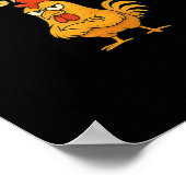 Funny F-Caw-F Chicken F-Caw-F Chicken Rooster Meme Poster (Ecke)