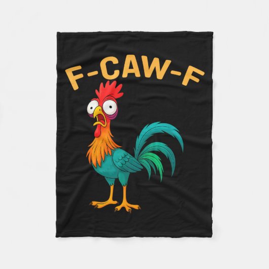 Funny F-caw-f Chicken Fcawf Chicken Fleecedecke (Vorderseite)