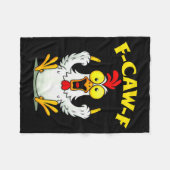 Funny F-caw-f Chicken Fcawf Chicken  Fleecedecke (Vorderseite (Horizontal))