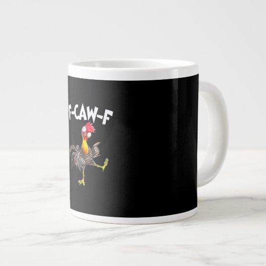 Funny F-Caw-F Chicken FCAWF Chicken Jumbo-Tasse (Vorderseite Rechts)