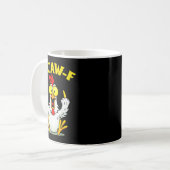 Funny F-caw-f Chicken Fcawf Chicken Kaffeetasse (Vorderseite Links)