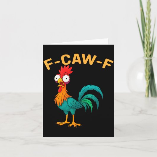 Funny F-caw-f Chicken Fcawf Chicken Karte (Vorderseite)