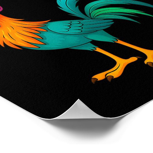 Funny F-caw-f Chicken Fcawf Chicken  Poster (Ecke)