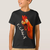 Funny F-caw-f Chicken Fcawf Rooster Halloween Bird T-Shirt (Vorderseite)