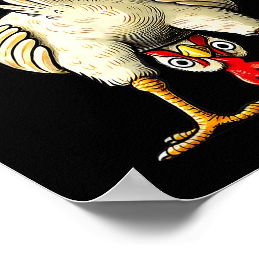 Funny F Caw F Chicken Fcwf Butt F-caw-f  Poster (Ecke)