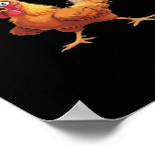 Funny F Caw F Chicken Funny Trendy Look Poster (Ecke)