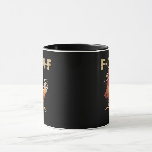 Funny F Caw F Chicken Funny Trendy Look Tasse (Zentrum)