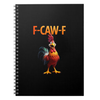 Funny F Caw F Chicken Gothic Vintage Style Notizblock