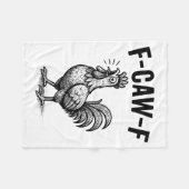 Funny F-caw-f Chicken Graphic Sarcastic Bird  Fleecedecke (Vorderseite (Horizontal))