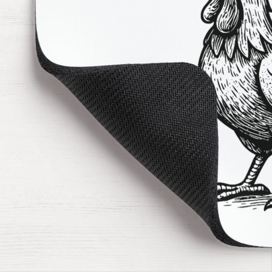 Funny F-caw-f Chicken Graphic Sarcastic Bird Mousepad (Ecke)