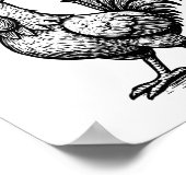 Funny F-caw-f Chicken Graphic Sarcastic Bird Poster (Ecke)