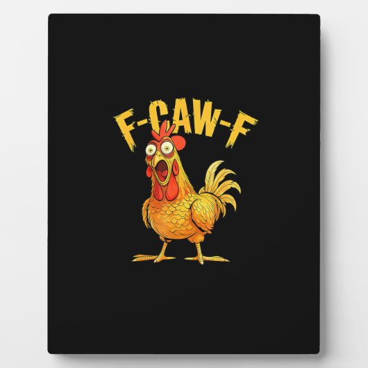 Funny F-Caw-F Chicken – Hilarious Crow Graphic Hum Fotoplatte (Vorderseite)
