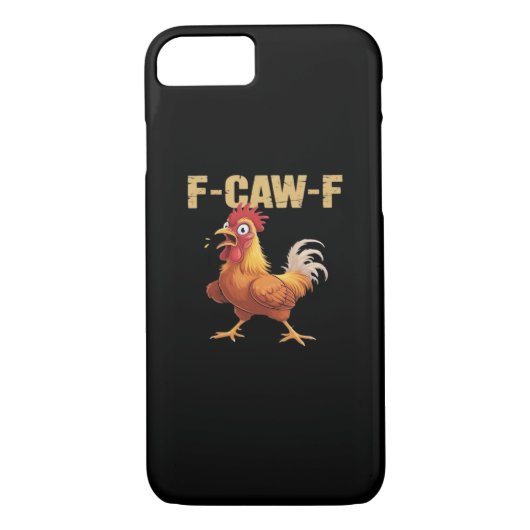 Funny F Caw F Chicken Retro Style Design Case-Mate iPhone Hülle (Rückseite)