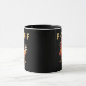 Funny F Caw F Chicken Retro Style Design Tasse (Zentrum)