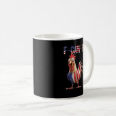 Funny F-Caw-F Chicken USA Flag F-Caw-F American Ch Kaffeetasse (VorderseiteRechts)
