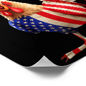 Funny F-caw-f Chicken Usa Flag Fcawf American Chic Poster (Ecke)