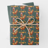 Funny F Caw F Chicken Weihnachtsschreie Rooster Geschenkpapier Set (Beispiel)