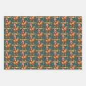 Funny F Caw F Chicken Weihnachtsschreie Rooster Geschenkpapier Set (Vorderseite)