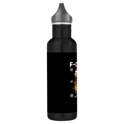 Funny F-Caw-F Christmas Chicken Classic Edelstahlflasche (Links)