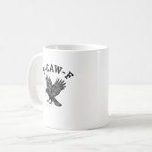 Funny F-Caw-F Crow Aesthetic Style Kaffeetasse (Vorderseite Links)