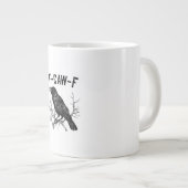 Funny F-Caw-F Crow Bird Raven Men Women Jumbo-Tasse (Vorderseite Rechts)