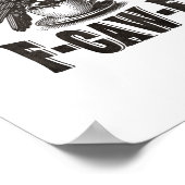 Funny F-Caw-F Crow Coffee Adult Humor Poster (Ecke)