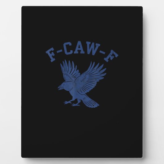 Funny F-Caw-F Crow Fotoplatte (Vorderseite)